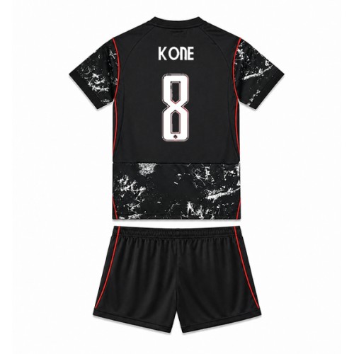 Stroje piłkarskie Kanada Ismael Kone #8 Koszulka Wyjazdowej dla dzieci MŚ 2026 Krótki Rękaw (+ szorty)